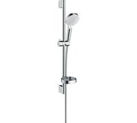hansgrohe Ensemble de douche Crometta Vario avec barre de douche 65 cm et porte-savon, blanc/chrome, 26553400