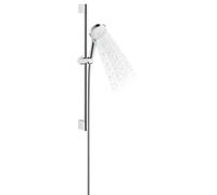 hansgrohe Ensemble de douche Crometta Vario Green 6 l/min avec barre de douche 65 cm, 2655555400, blanc/chrome, 26555400