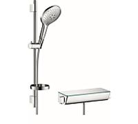 hansgrohe ensemble de douche Ecostat Select 150 2703600 chromé , DN 15, barre 65 cm, avec thermostat de douche