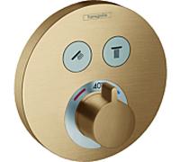 hansgrohe Ensemble de garniture ShowerSelect 15743140 thermostat dissimulé, 2 Verbraucher , bronze brossé