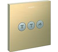 hansgrohe Ensemble de garniture ShowerSelect 15764140 valve dissimulée, 3 Verbraucher , bronze brossé