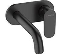 hansgrohe Ensemble de garnitures Vernis Blend 71576670 à mitigeur lavabo , pour montage mural, avec bec 20,5 cm, noir mat