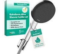 hansgrohe Ensemble de porte Raindance Alive Select S 125 3jets EcoSmart avec Schl. 1600 mm chrome, 1 pièce.