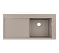 hansgrohe évier 43314380 1050 x 510 mm, 2000 principal 2000 à droite, égouttoir, gris béton