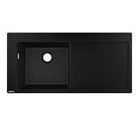 Hansgrohe Évier en granit S 51 S5110-F450 105×51 cm 1 bac égouttoir à droite noir graphite 43330170