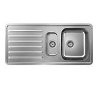 hansgrohe évier encastrable 43342800 1055 x 485 mm, vasque à droite, égouttoir, bonde manuelle, Inox