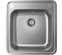 hansgrohe évier encastré 43335800 470 x 510 mm, égouttoir, vidage automatique, acier inoxydable