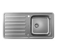 hansgrohe évier encastré 43338800955 x 485 mm, vasque à droite, égouttoir, bonde automatique, Inox