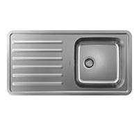 hansgrohe évier encastré 43341800955 x 485 mm, vasque à droite, égouttoir, bonde manuelle, Inox