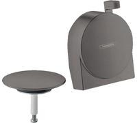 Hansgrohe Jeu de garnitures Exafill S 58117340 – Bec de baignoire, jet de choc, noir brossé