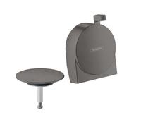 Hansgrohe Exafill S - Set de finition pour bec de baignoire, chrome noir brossé 58117340