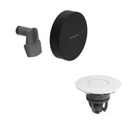 Hansgrohe Exafill - Set bonde et trop-plein pour baignoire avec remplissage, Push-Open, noir mat/blanc brillant 58119670