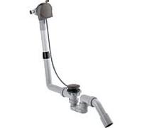 hansgrohe Exafill set complet 58307340 bec de bain, garniture de vidage et trop-plein, chrome noir brossé