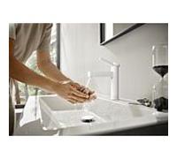 hansgrohe Finoris 110 mitigeur lavabo 76020700 avec tirant garniture de vidange , blanc mat