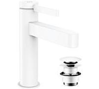 hansgrohe Finoris 110 mitigeur lavabo 76024700 avec match0 push-open, garniture de vidange , blanc mat