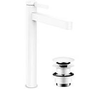 hansgrohe Finoris 260 mitigeur lavabo 76070700 pour vasques, avec ouverture par pression garniture de vidange , blanc mat