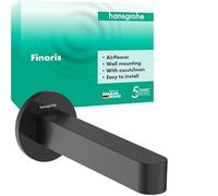 Hansgrohe Bec de baignoire mural Finoris 76410340 – Saillie 174 mm – Chrome noir brossé