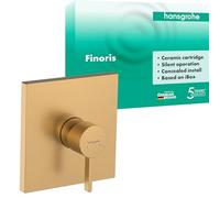 hansgrohe Finoris - Mitigeur de douche encastré pour iBox universal, Robinet douche 1 sortie, Mitigeur monocommande, Bronze brossé, 76615140