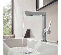 hansgrohe Finoris mitigeur lavabo 76063000 avec douchette extractible 2jet et push-open garniture de vidange , chromé