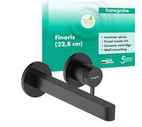 hansgrohe Finoris Mitigeur Lavabo encastré avec Kit de Vidage | robinet, max. 5 l/min, Noir chromé brossé, 76050340