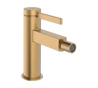 hansgrohe Finoris Mitigeur monocommandé pour bidet avec vidage Push-Open, saillie 129mm, 76200140, Couleur: Bronze brossé