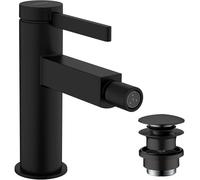 hansgrohe bidet Finoris 76200670 avec bouton-poussoir garniture de vidange , noir mat