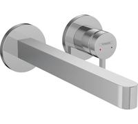 hansgrohe Finoris Mitigeur monocommandé pour lavabo encastré pour montage mural avec bec 22,5 cm, saillie 228 mm, 76050000