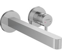 hansgrohe Finoris Mitigeur monocommandé pour lavabo encastré pour montage mural avec bec 22,5 cm, saillie 228 mm, 76050000, Couleur: chrome