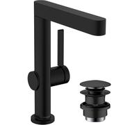 Hansgrohe Mitigeur de lavabo Finoris 230 – bec pivotant, vidage Push-Open – Noir mat 76060670