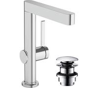 hansgrohe Finoris robinetterie de lavabo 230 avec bec pivotant et vidage Push-Open, portée 178mm, 76060000, Couleur: chrome