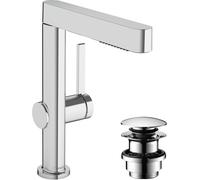hansgrohe Finoris robinetterie de lavabo 230 avec douchette extractible, 2 types de jets et vidage Push-Open, portée 178mm, 76063000, Couleur: chrome