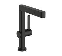 hansgrohe Finoris robinetterie de lavabo 230 avec douchette extractible, 2 types de jets et vidage Push-Open, portée 178mm, 76063340, Couleur: Chrome noir brossé