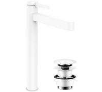 hansgrohe Finoris robinetterie de lavabo 260 pour vasques avec vidage Push-Open, portée 208mm, 76070700, Couleur: blanc mat