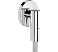 hansgrohe FixFit Fine S 28882000 Raccord mural universel avec clapet anti-retour, coude de raccordement mural, chrome
