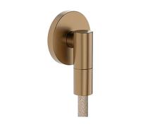 hansgrohe FixFit Fine S - Coude de raccordement douche, Raccord de tuyau avec clapet anti-retour, Coude de raccordement mural universel, Bronze brossé, 28882140