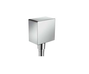 Hansgrohe Fixfit - Raccordement du flexible Square avec clapet anti-retour, chrome 26455000