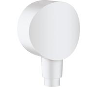 Hansgrohe Coude de raccordement Fixfit S 26453700 avec clapet anti-retour, blanc mat