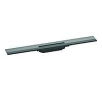 hansgrohe Flex caniveau de douche 56050340 70cm, set de finition, raccourci, pour montage mural, chrome noir brossé