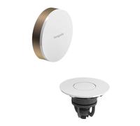 Hansgrohe Flexaplus - Set bonde et trop-plein pour baignoire avec remplissage, Push-Open, bronze brossé/blanc brillant 58187140