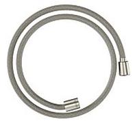 hansgrohe flexible de douche textile 28227800 1250 mm, écrou 1x conique, 1x cylindrique, aspect inox