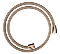 hansgrohe flexible de douche textile 28228300 1250 mm, écrou cylindrique des deux côtés, or rouge poli