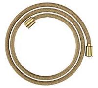 hansgrohe flexible de douche textile 28259250 1600 mm, écrou 1x conique, 1x cylindrique, optique or brossé