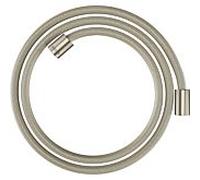 hansgrohe flexible de douche textile 28261820 1600 mm, écrou cylindrique des deux côtés, nickel brossé
