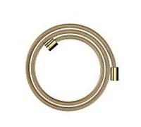 hansgrohe flexible de douche textile 28261990 1600 mm, écrou cylindrique des deux côtés, optique or poli