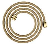 hansgrohe flexible de douche textile 28290250 2000 mm, écrou 1x conique, 1x cylindrique, optique or brossé