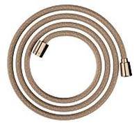 hansgrohe flexible de douche textile 28290300 2000 mm, écrou 1x conique, 1x cylindrique, or rouge poli