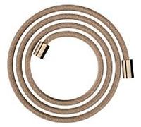 hansgrohe flexible de douche textile 28291300 2000 mm, écrou cylindrique des deux côtés, or rouge poli