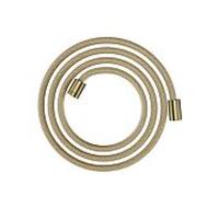 hansgrohe flexible de douche textile 28291950 2000 mm, écrou cylindrique des deux côtés, laiton brossé