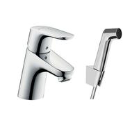 Hansgrohe Focus E2 - Ensemble de mitigeur 70 avec douchette de bidet et flexible de douche, chrome 31926000