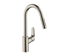 Hansgrohe Focus M41 - Mitigeur de cuisine 240 avec douchette extractible, aspect inox 31815800